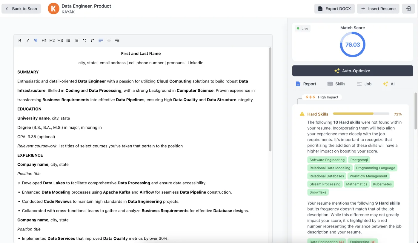 SkillSyncer keyword matching